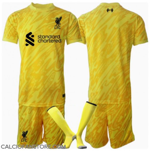 Maglia Calcio Liverpool Portiere Terza Divisa Bambino 2024-25 Manica Corta (+ pantaloncini)